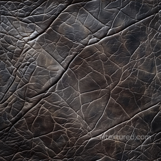 Dark Brown Aged Cracked Leather Texture with Deep Wrinkles Leather texture preview