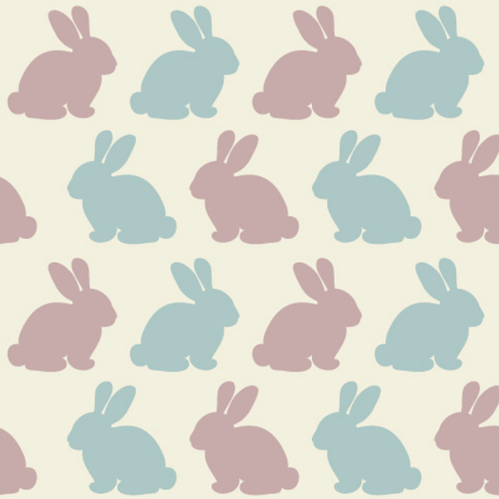 Featuring Pastel Easter Bunny Silhouettes seamless PBR texture preview