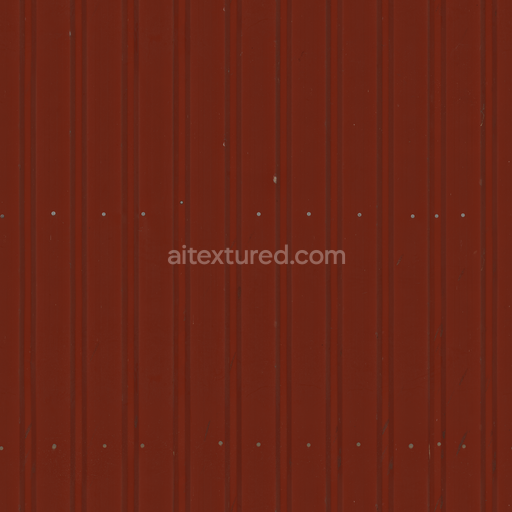 Metal Sheet — Corrugated Steel Red Industrial Corrugated Steel — PBR seamless 3D texture