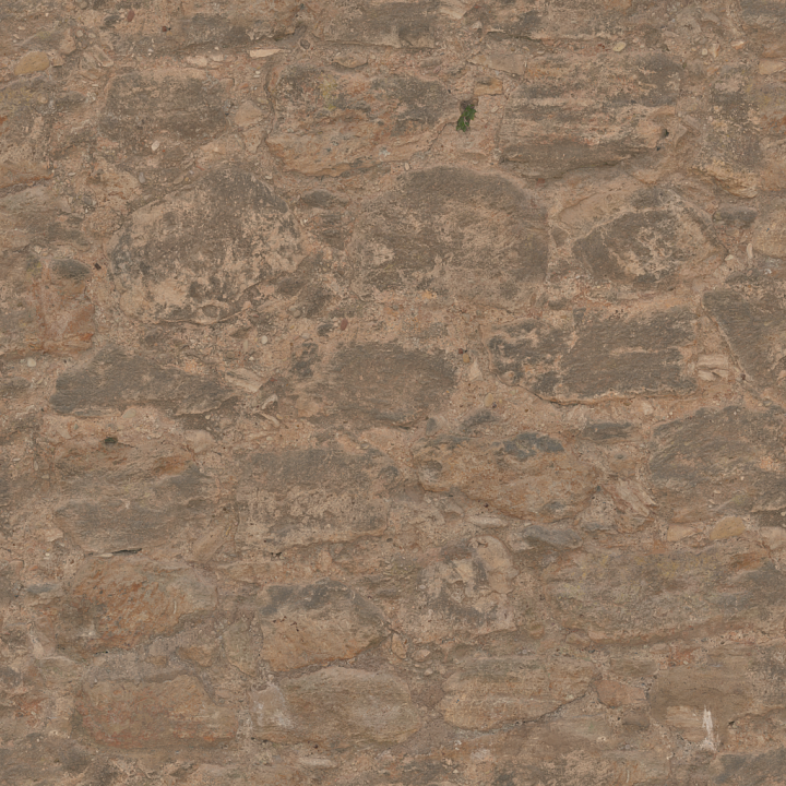Rock Wall - Weathered Cracked Wall Stones Brown Rock seamless PBR texture preview