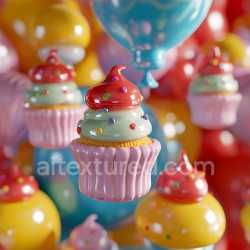 seamless Seamless 3D Inflated PBR Texture of Glossy Multicolor Vinyl Panels with Puffy Rounded Shapes texture 8k free download PBR