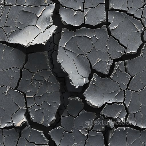 Cracked & Holes Texture of Cracked Dry Earth with Deep Fissures and Jagged Edges seamless Cracked & Holes PBR texture