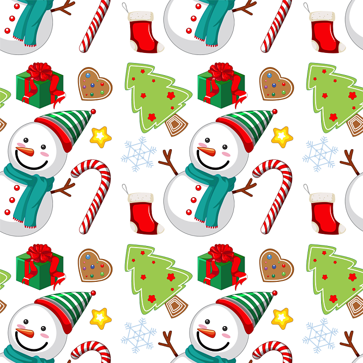 Featuring Playful Christmas Digital Paper Pattern seamless PBR texture preview