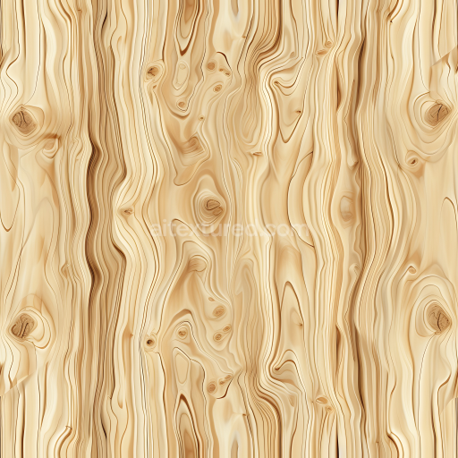 Seamless 3D PBR Texture of Light Pine Wood Planks with Distinctive Knots and Grain