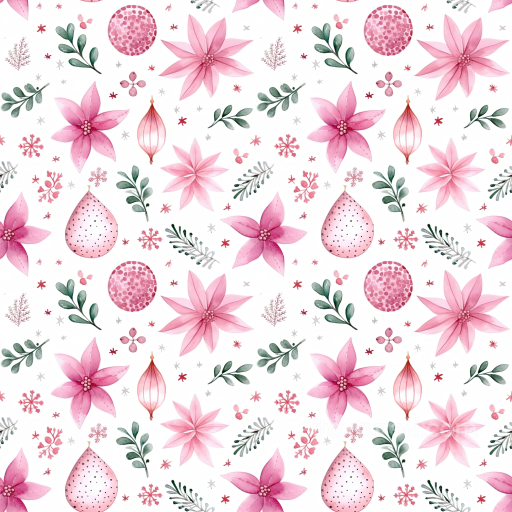 All Christmas Digital paper Texture of Pink Floral Christmas Digital Paper Pattern seamless All Christmas Digital paper PBR texture