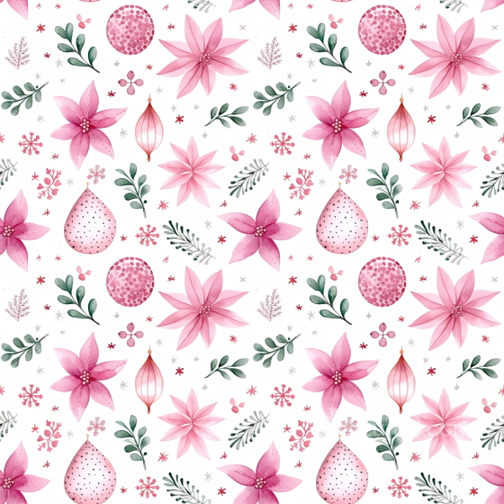 All Christmas Digital paper Texture of Pink Floral Christmas Digital Paper Pattern All Christmas Digital paper texture preview