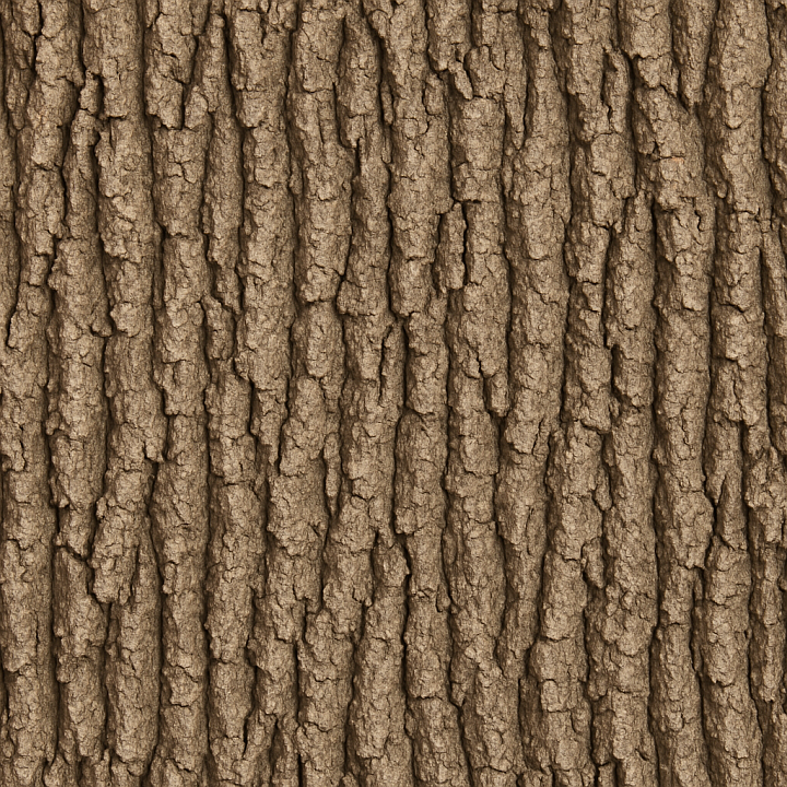 Clean Oak Bark Wood seamless PBR texture preview