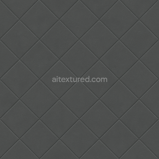 Seamless 3d texture pbr 8k matte finish charcoal gray diamond pattern furniture plastic