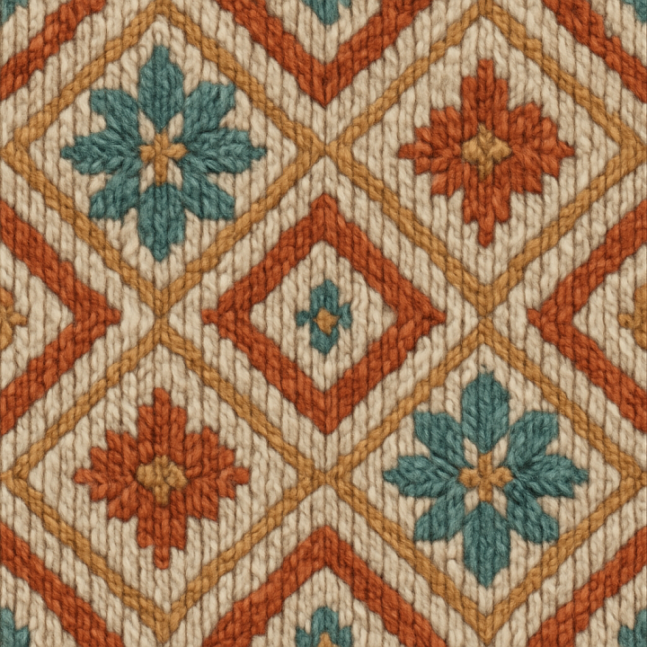Decorative Wool seamless PBR texture preview