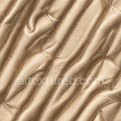 seamless Seamless 3D Quilted Tan Leather PBR Texture with Soft Wrinkles and Stitching texture 8k free download PBR