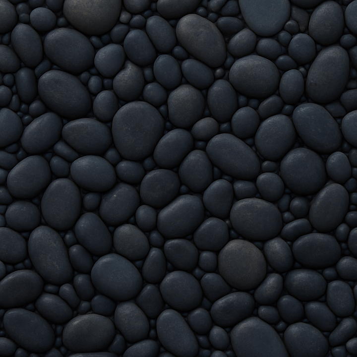 Dark Pebble seamless PBR texture preview