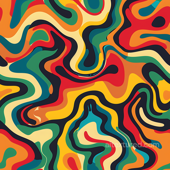 Stylized Camouflage PBR Texture with Vibrant Organic Shapes Color Camouflage texture preview