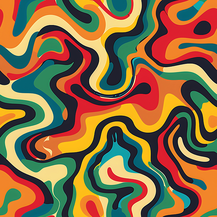 Stylized Camouflage with Vibrant Organic Shapes seamless PBR texture preview