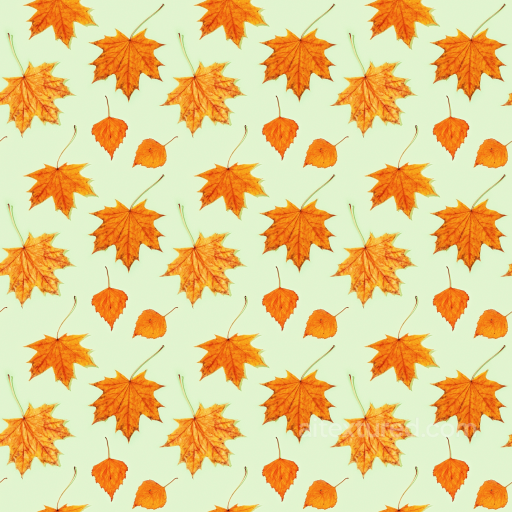 Vibrant Orange Maple and Birch Autumn Leaves Seamless Texture seamless Autumn Leaves PBR texture