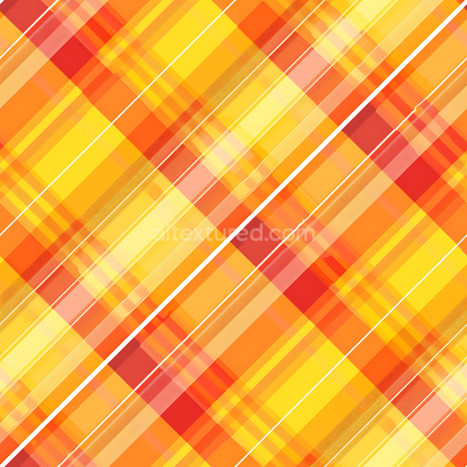 Seamless 3D Metal PBR Texture with Bright Plaid Pattern in Warm Hues
