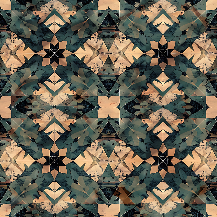 Tactical Urban Geometric Camouflage with Distressed Painted Metal Look seamless PBR texture preview