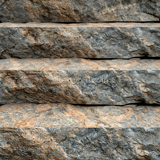 Seamless 3D PBR Texture of Layered Rocky Cliff Stone with Natural Weathering and Earthy Tones