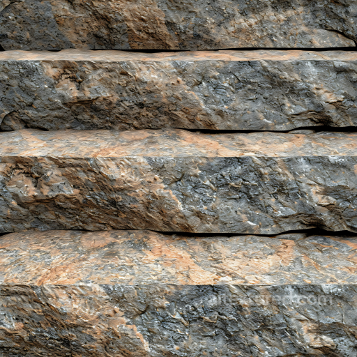 Layered Rocky Cliff Stone Seamless Texture with Natural Weathering and Earthy Tones seamless Stone PBR texture