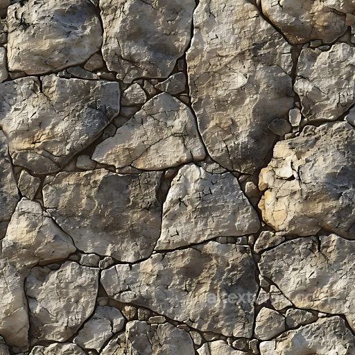 Weathered Stone Wall PBR Texture with Rough Cracked Surface seamless Stone PBR texture