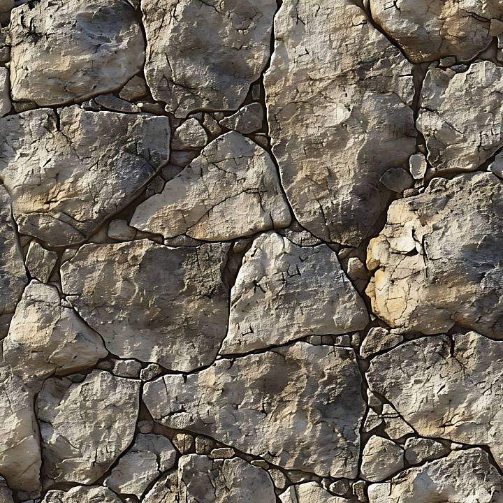 Weathered Stone Wall with Rough Cracked Surface seamless PBR texture preview
