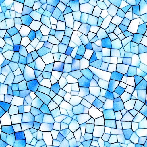 Mosaic Texture of Irregular Blue Ceramic Tiles seamless Mosaic PBR texture
