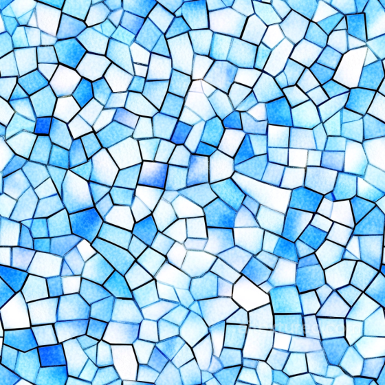 Mosaic Texture of Irregular Blue Ceramic Tiles Mosaic texture preview