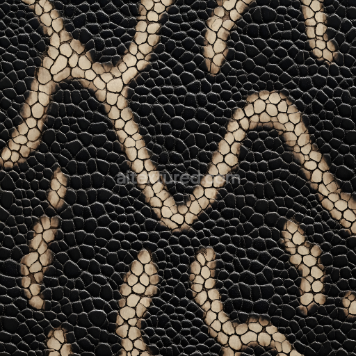 Seamless 3D PBR Skin Texture Featuring Detailed Cracked Reptilian Surface