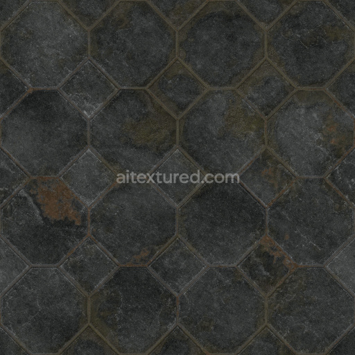 Paving Stones Tileable Seamless Dark Textured Realistic Pbr Surface Pattern