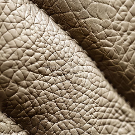Seamless 3D aged brown leather PBR texture with wrinkled grain and soft folds