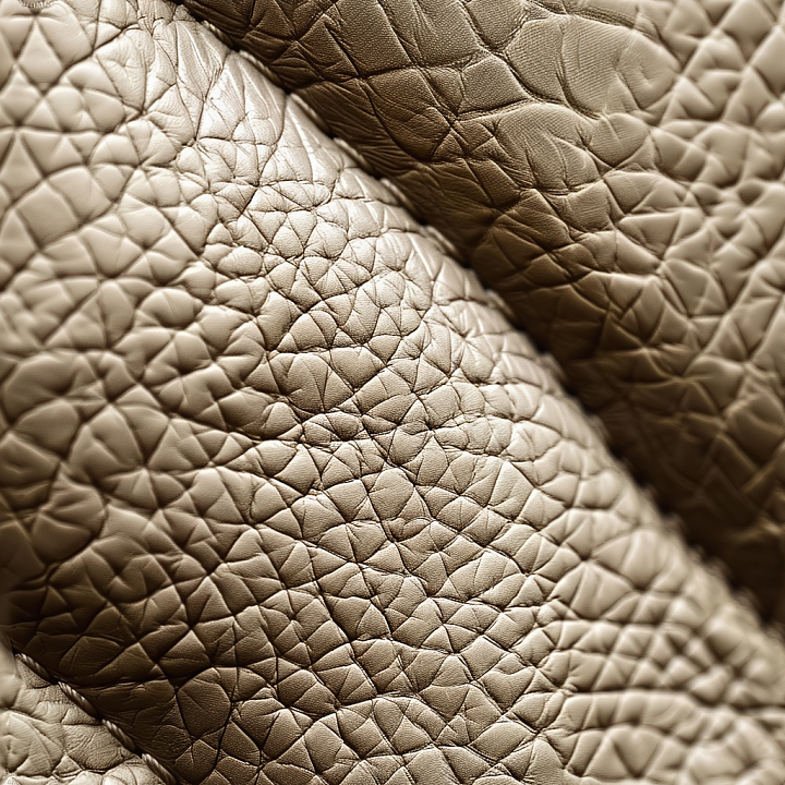 Aged Brown Leather With Wrinkled Grain And Soft Folds seamless PBR texture preview