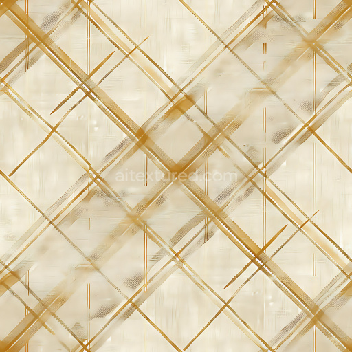 Seamless 3D polished gold metal PBR texture with plaid pattern and subtle scratches