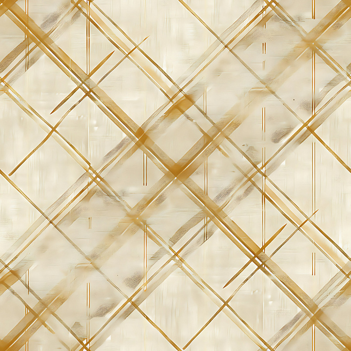 Polished Gold Metal With Plaid Pattern And Subtle Scratches seamless PBR texture preview