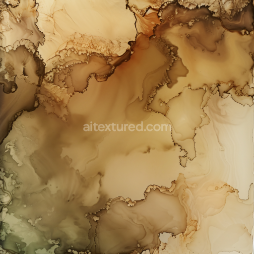 Preview — Seamless 3D Alcohol Ink PBR Texture with Brown and Beige Fluid Marbling