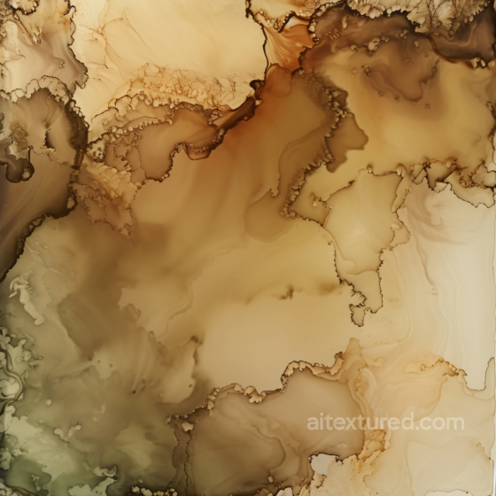 Alcohol Ink PBR Texture with Brown and Beige Fluid Marbling Alcohol ink texture preview