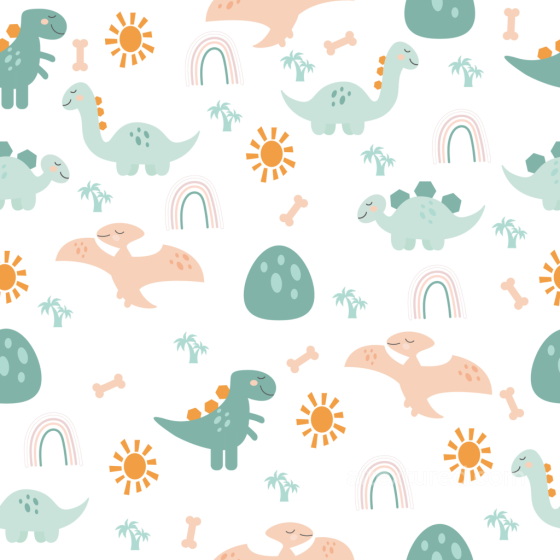Cute Baby Boy Dinosaur Pattern Fabric in Pastel Colors Seamless Texture Baby Boy texture preview