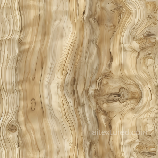 Smooth Light Wood Seamless Texture with Flowing Grain and Knots seamless Wood PBR texture