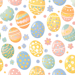 seamless Seamless 3D PBR Texture of Colorful Easter Egg Pattern with Floral Accents texture 8k free download PBR