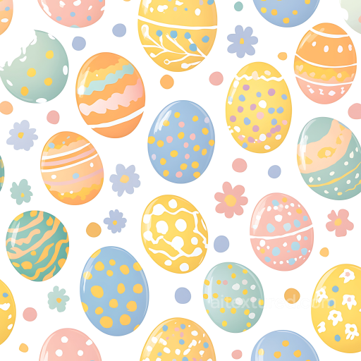 All Easter Digital paper Texture of Colorful Easter Egg Pattern with Floral Accents seamless All Easter Digital paper PBR texture