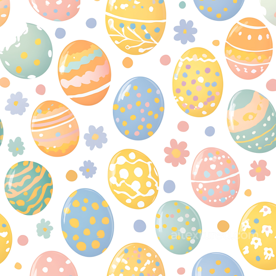 All Easter Digital paper Texture of Colorful Easter Egg Pattern with Floral Accents All Easter Digital paper texture preview