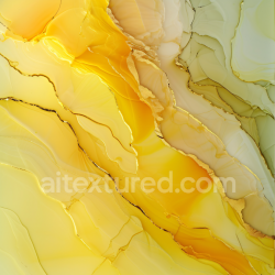 seamless Seamless 3D Alcohol Ink PBR Texture with Golden Yellow Fluid Swirls and Soft Marbling texture 8k free download PBR