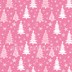 seamless Seamless 3D PBR Texture of Pink Christmas Digital Paper with White Trees and Snowflakes texture 8k free download PBR