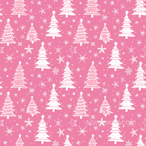 All Christmas Digital paper Texture of Pink Christmas Digital Paper with White Trees and… seamless All Christmas Digital paper PBR texture