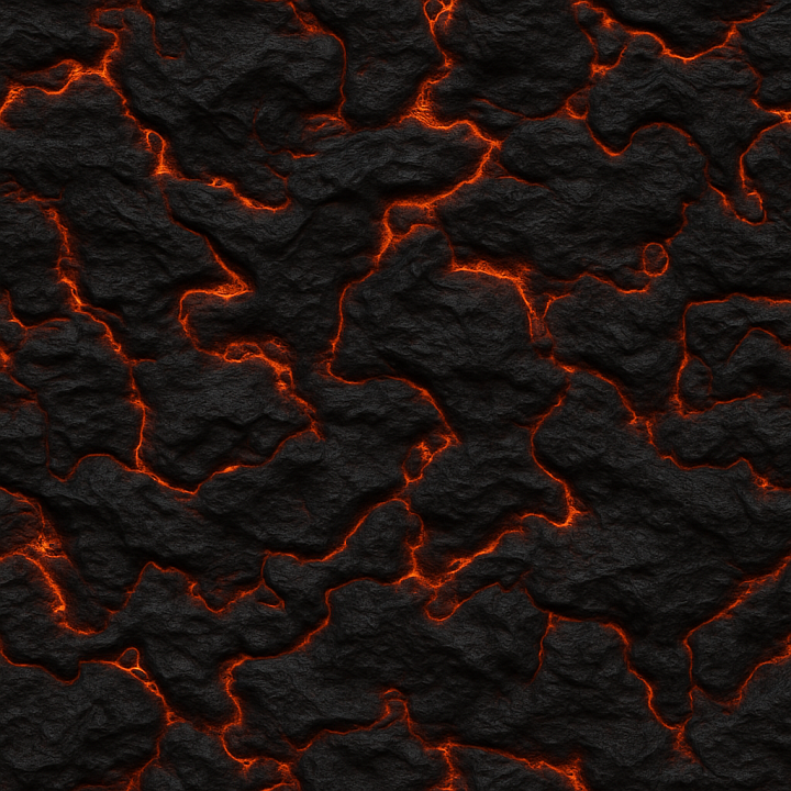 Dark Molten Surface seamless PBR texture preview