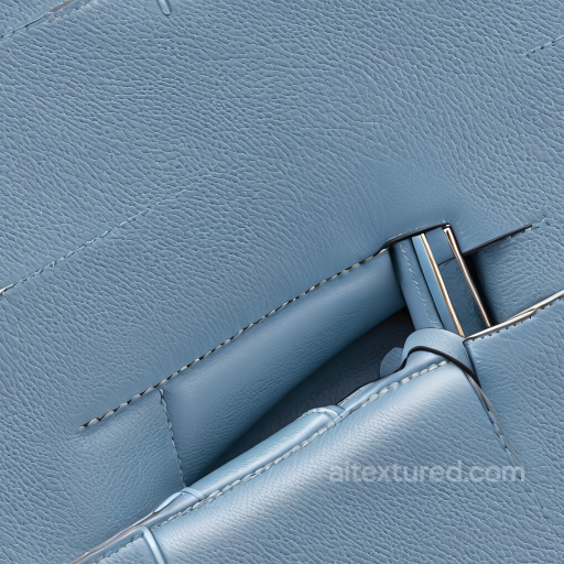 Blue Pebbled Leather PBR Texture with Fine Grain and Stitch Details seamless Leather PBR texture