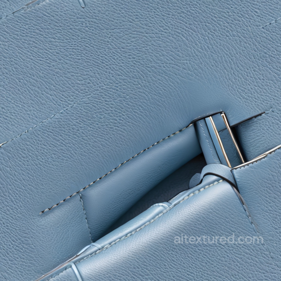 Blue Pebbled Leather PBR Texture with Fine Grain and Stitch Details Leather texture preview