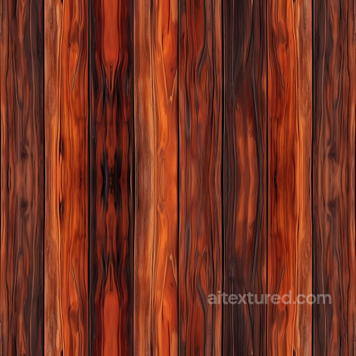 Rich Mahogany Wood Panels Seamless Texture with Natural Grain seamless Wood PBR texture