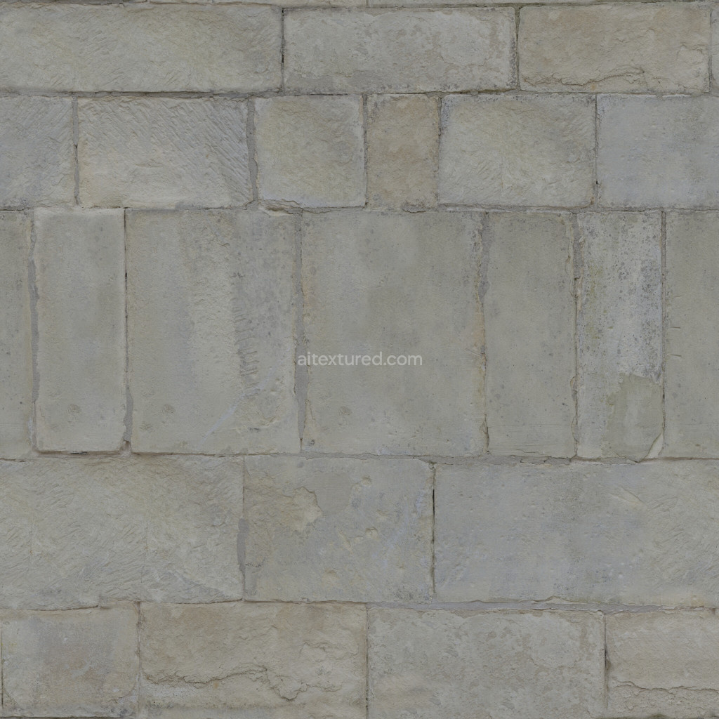 Seamless PBR brick texture with a weathered appearance