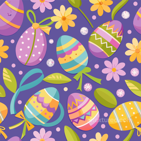 Easter Eggs and Floral Pattern Digital Paper Texture All Easter Digital paper texture preview