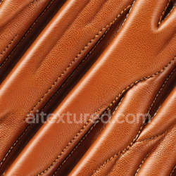 seamless Seamless 3D PBR Texture of Pebbled Brown Leather with Detailed Stitches and Smooth Finish texture 8k free download PBR