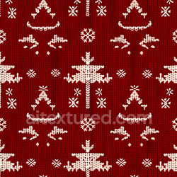 seamless Seamless 3D PBR Texture of Red Knitted Christmas Sweater Pattern texture 8k free download PBR